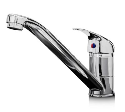 EVO KUBAN CHROME MONO SINGLE LEVER KITCHEN SINK MIXER TAP with SWIVEL SPOUT, KTAP001CP